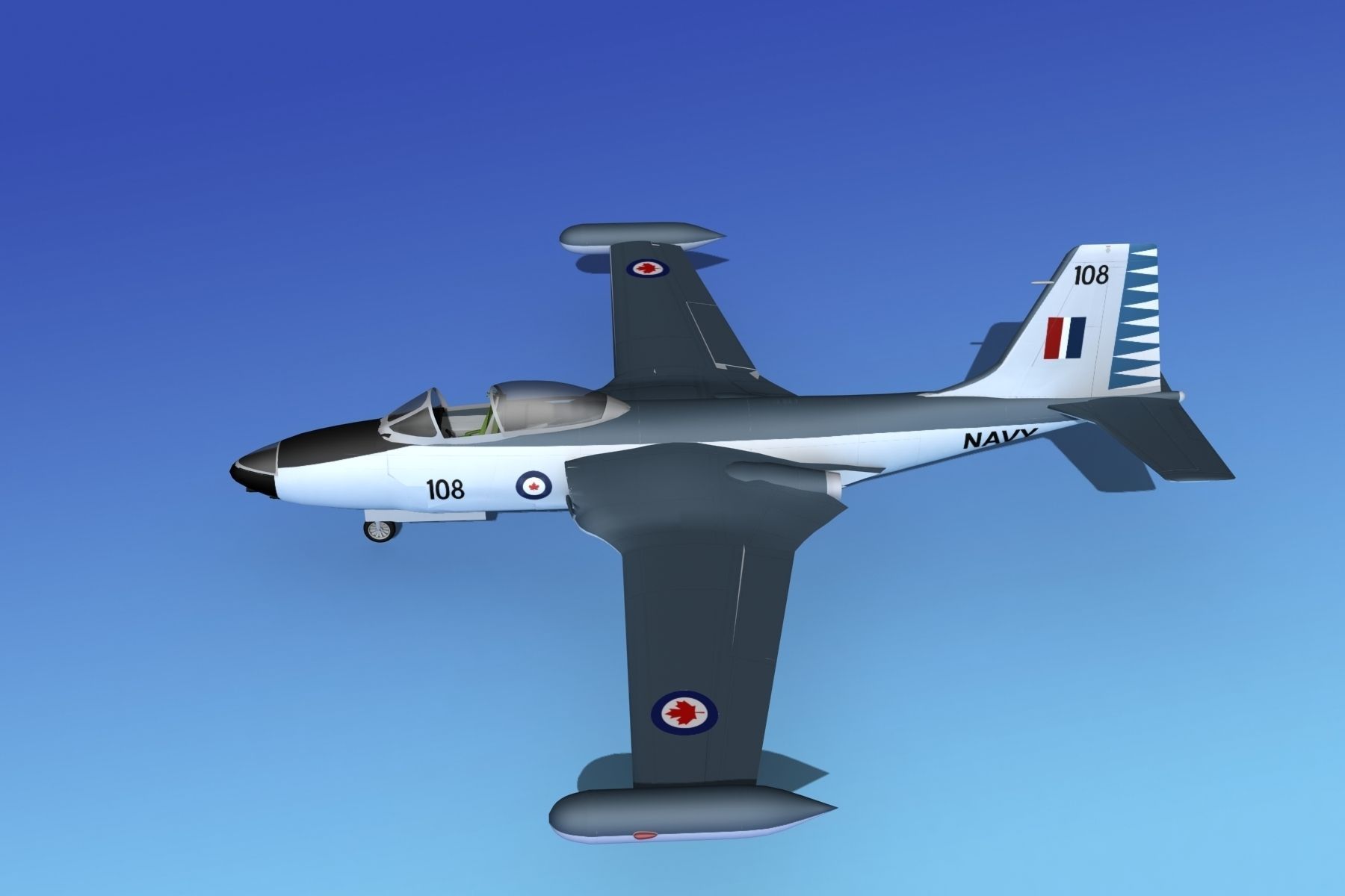 McDonnell F2H4 Banshee V14 3D model_10