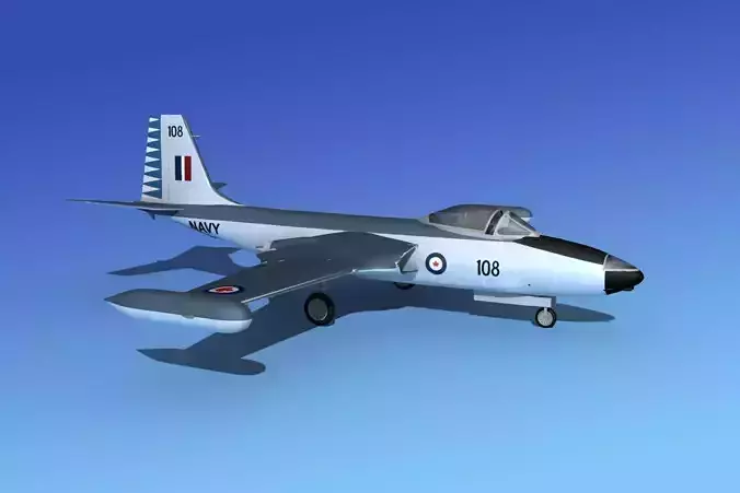 McDonnell F2H4 Banshee V14 3D model
