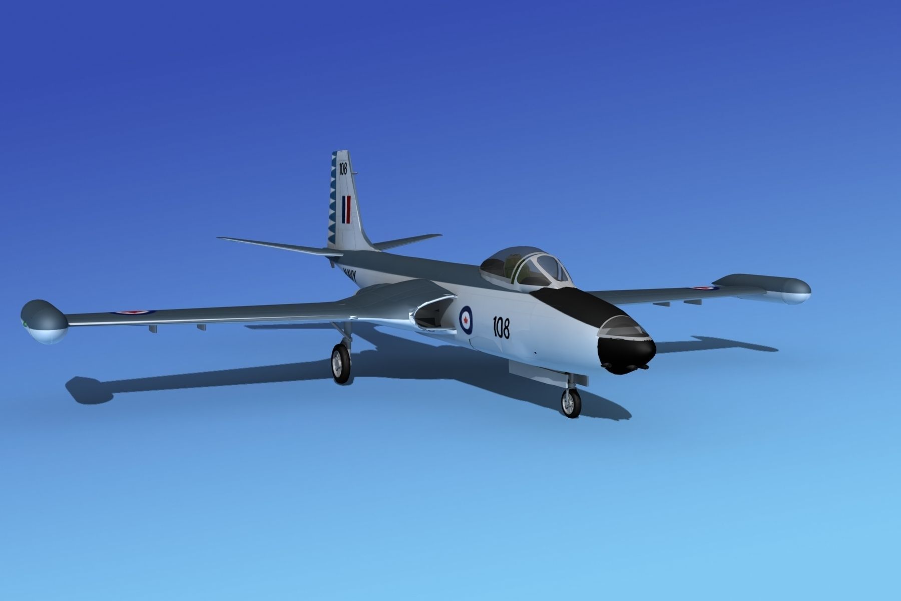 McDonnell F2H4 Banshee V14 3D model_3