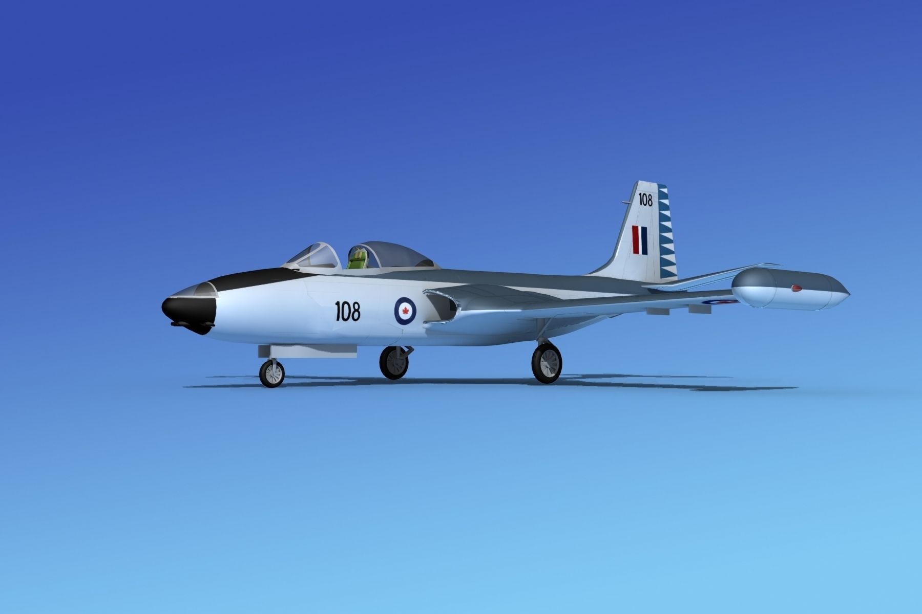 McDonnell F2H4 Banshee V14 3D model_12
