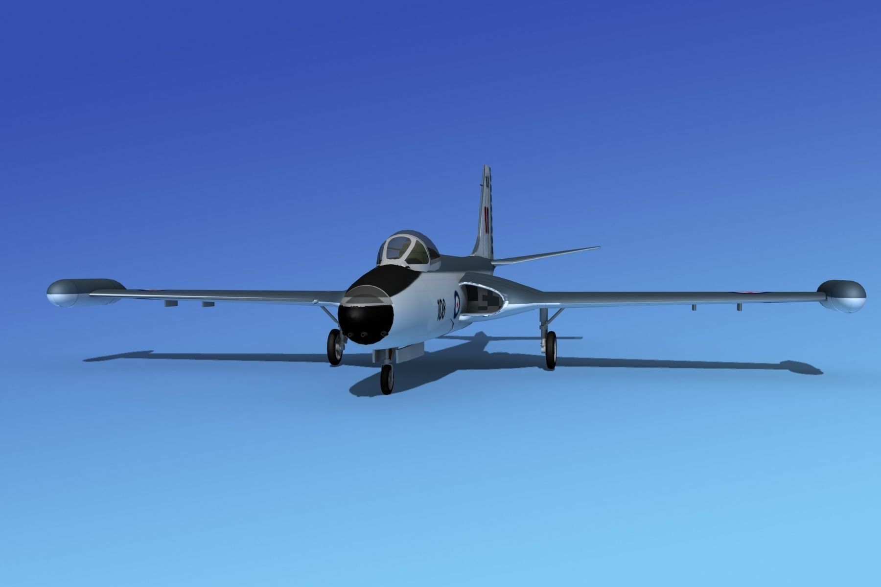 McDonnell F2H4 Banshee V14 3D model_4