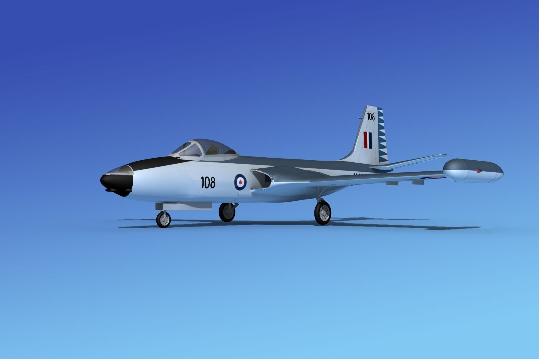 McDonnell F2H4 Banshee V14 3D model_2