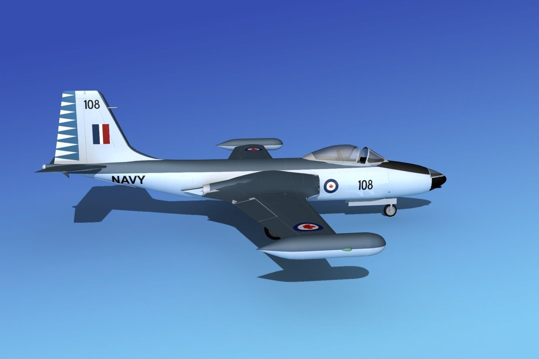 McDonnell F2H4 Banshee V14 3D model_6