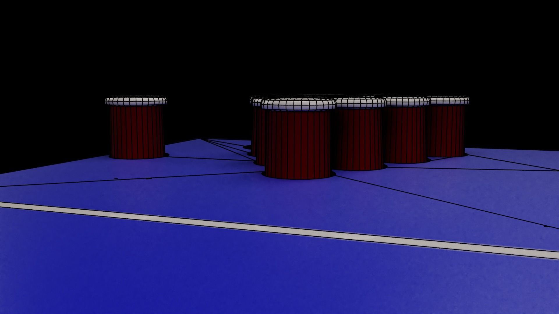 Low Poly Beer Pong Table Low-poly 3D model_4