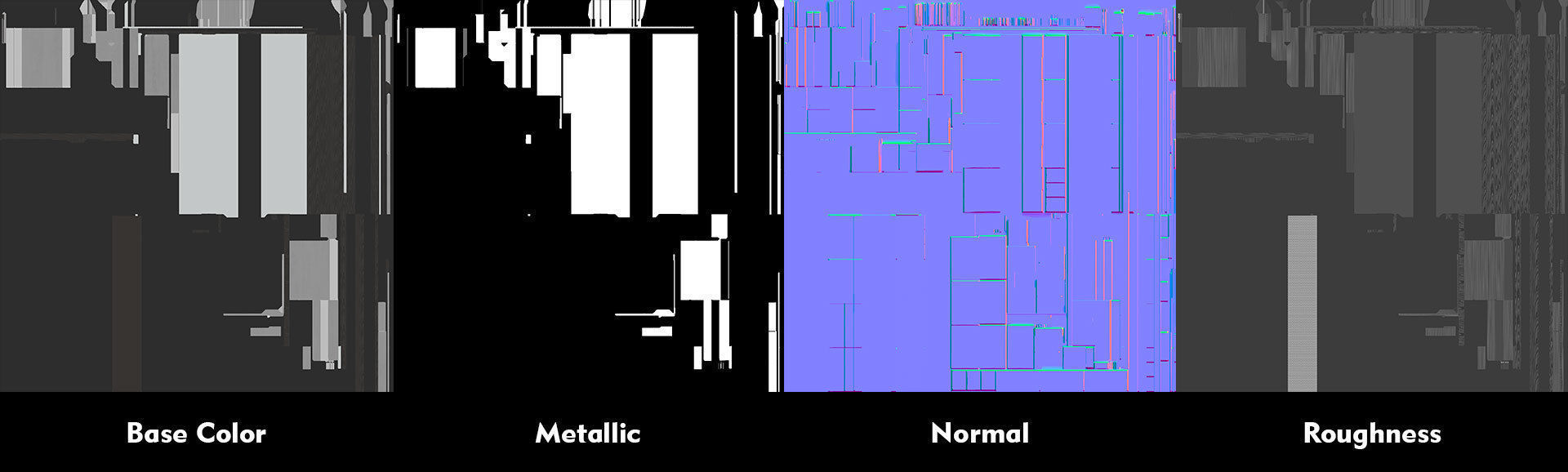 Bar Counter Low-poly 3D model_10