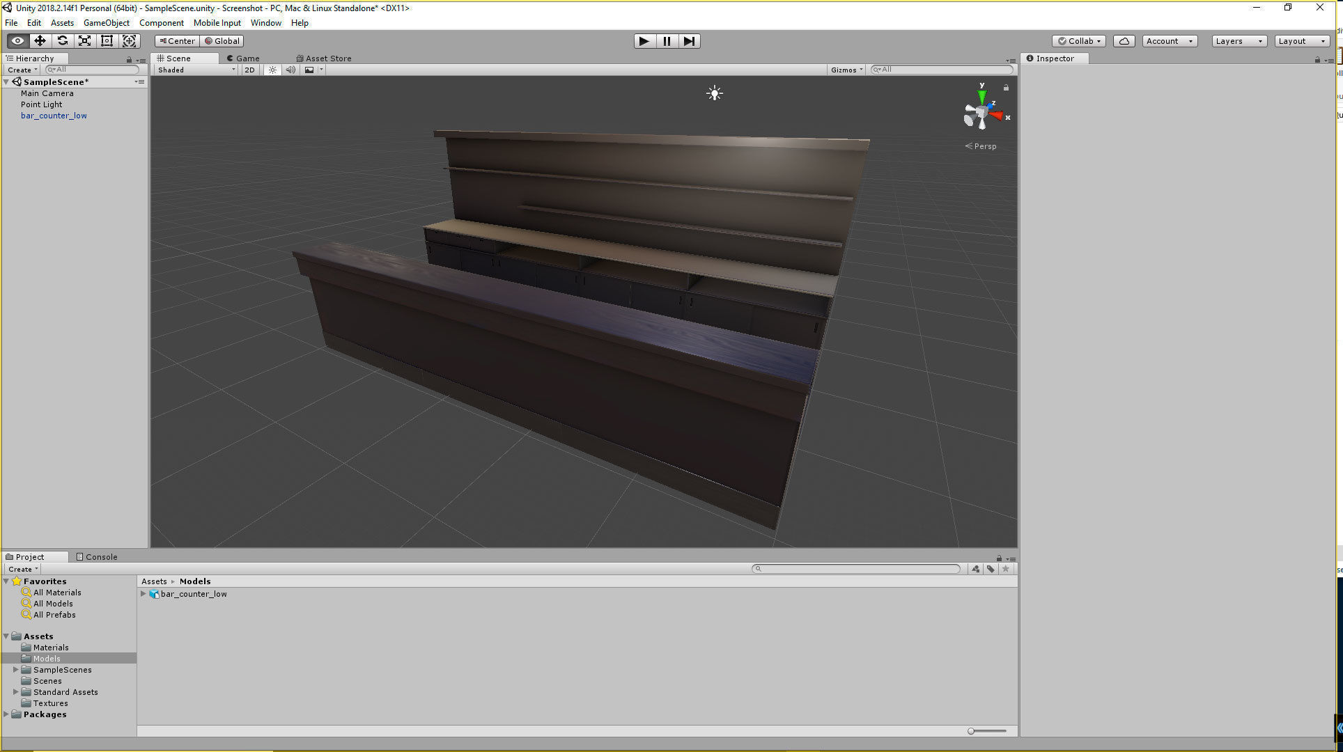 Bar Counter Low-poly 3D model_6