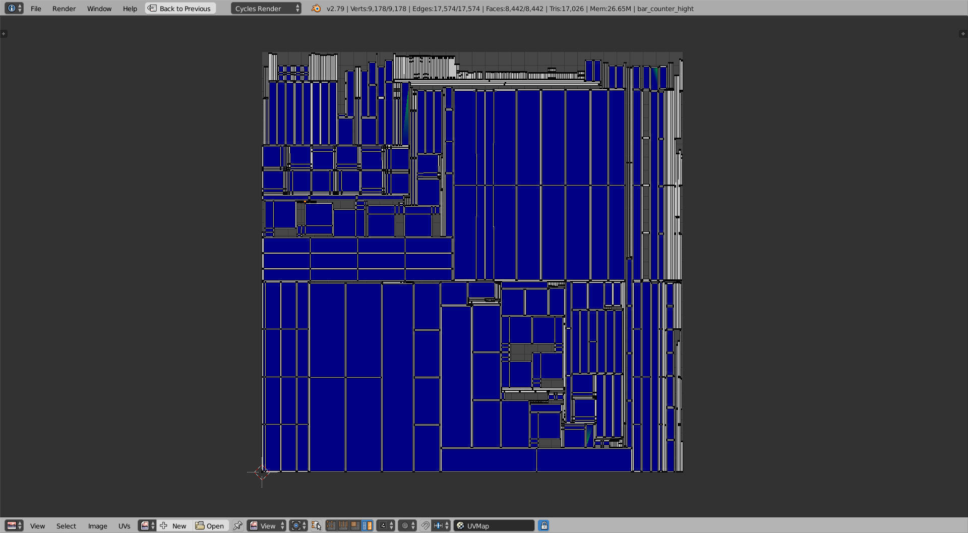 Bar Counter Low-poly 3D model_12