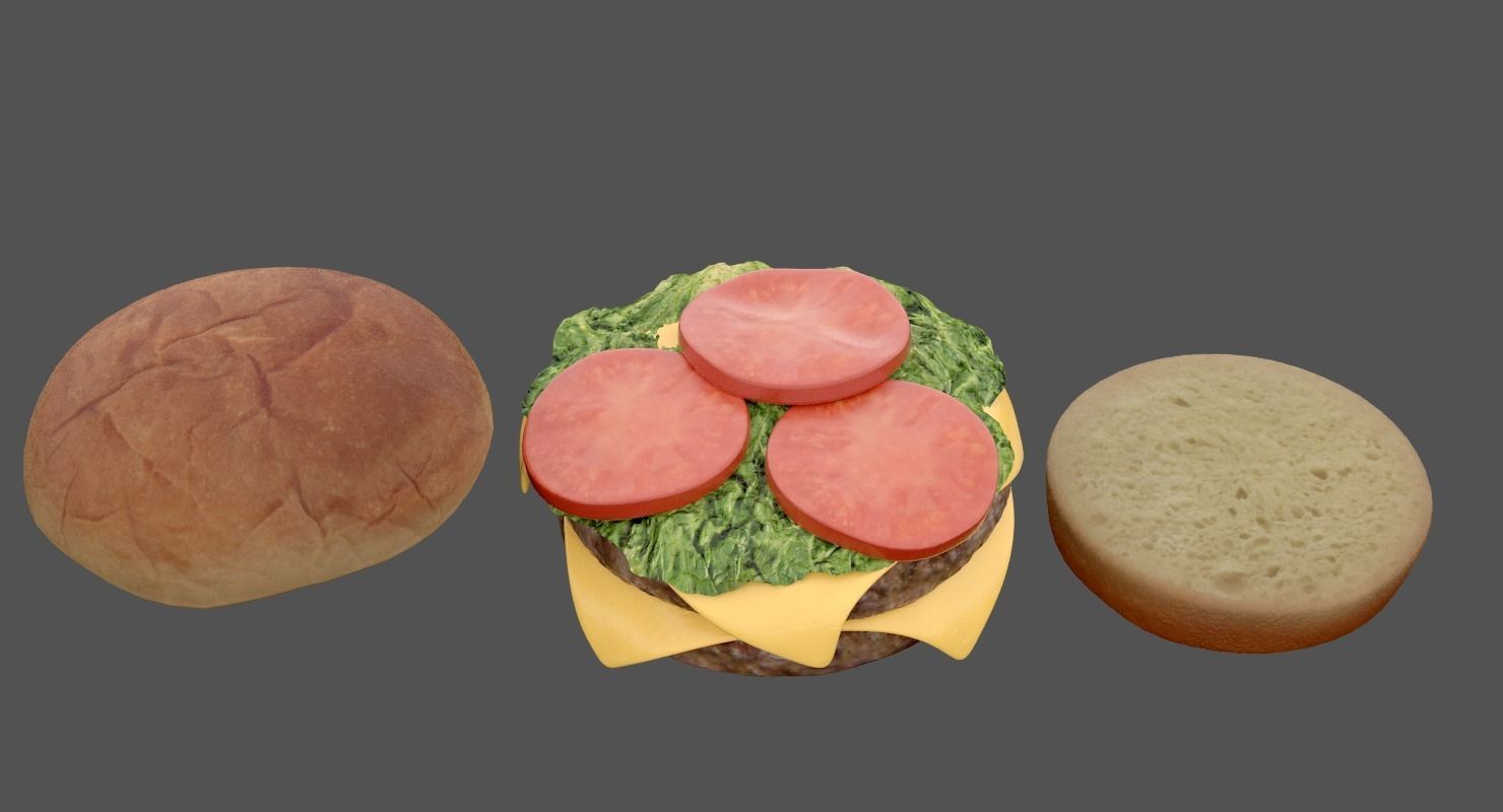 Hamburger 3D model_6