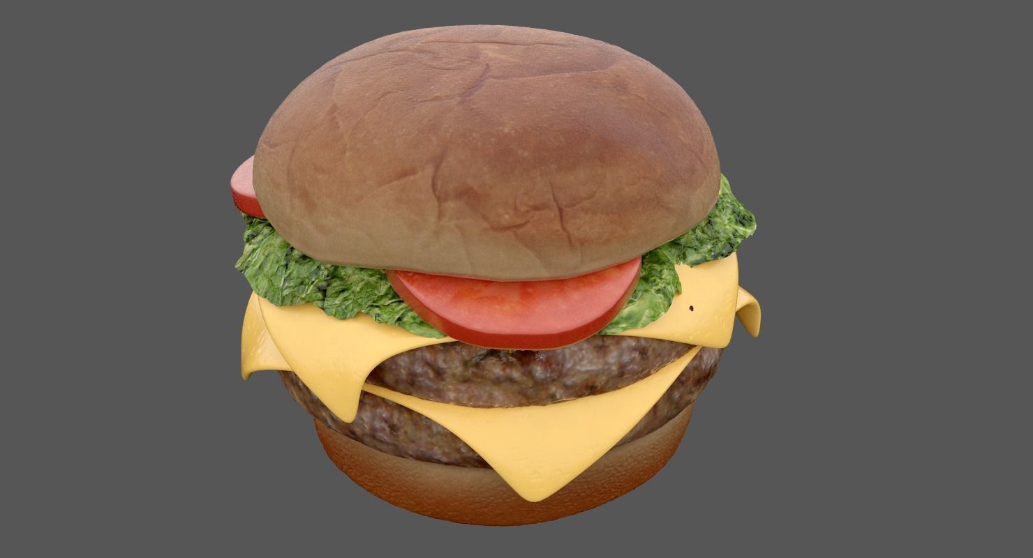 Hamburger 3D model_2