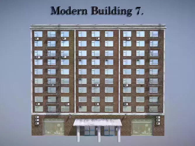 Modern Building 7 Low-poly 3D model