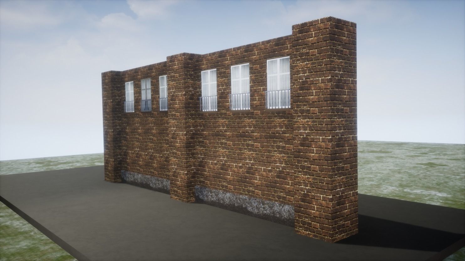 Simple Low Poly Building Assets Low-poly 3D model_1