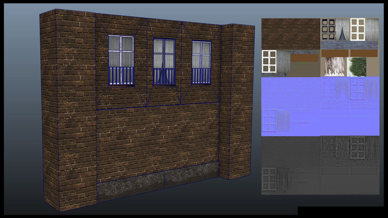 Simple Low Poly Building Assets Low-poly 3D model_3