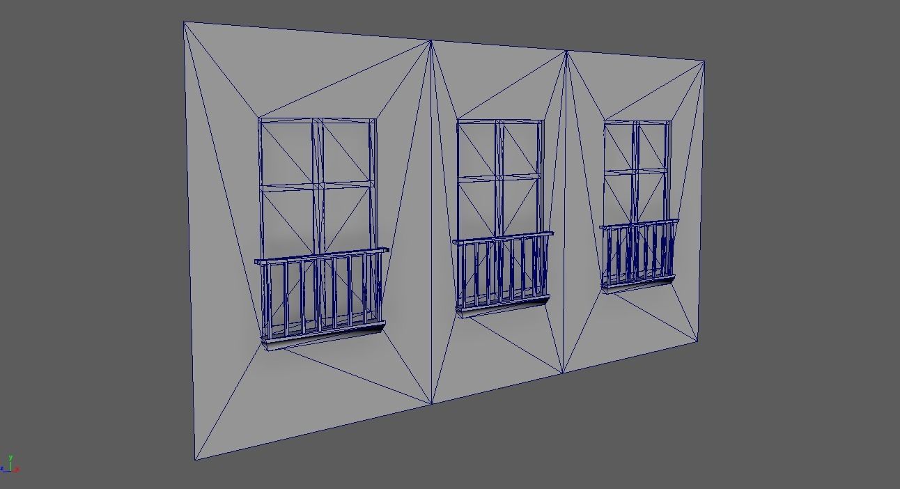Simple Low Poly Building Assets Low-poly 3D model_4