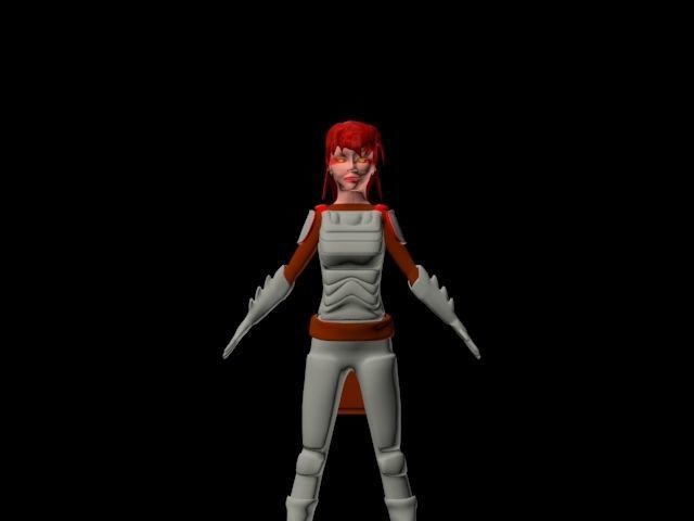 Rider Female Free low-poly 3D model
