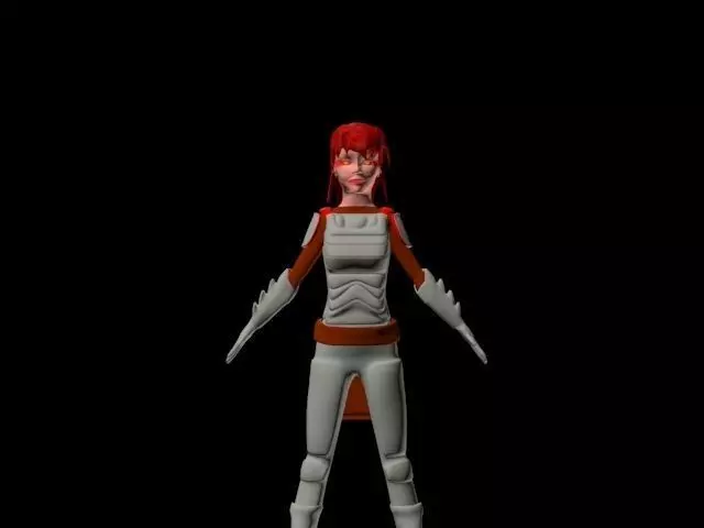 Rider Female Free low-poly 3D model