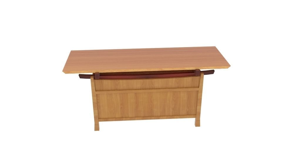 Homestyle Japanese Table Hollow Low-poly 3D model_1