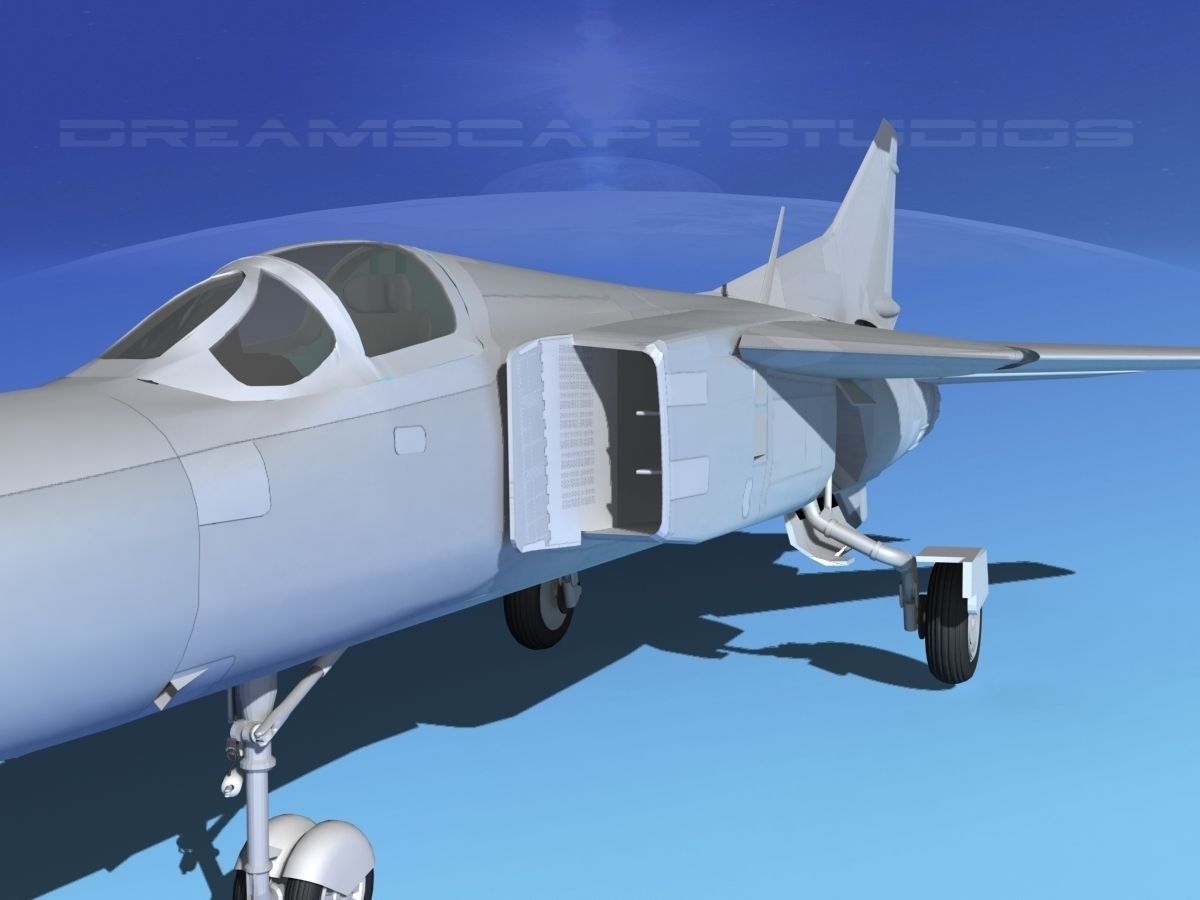 Mig-23 Fighter Bare Metal 3D model_3