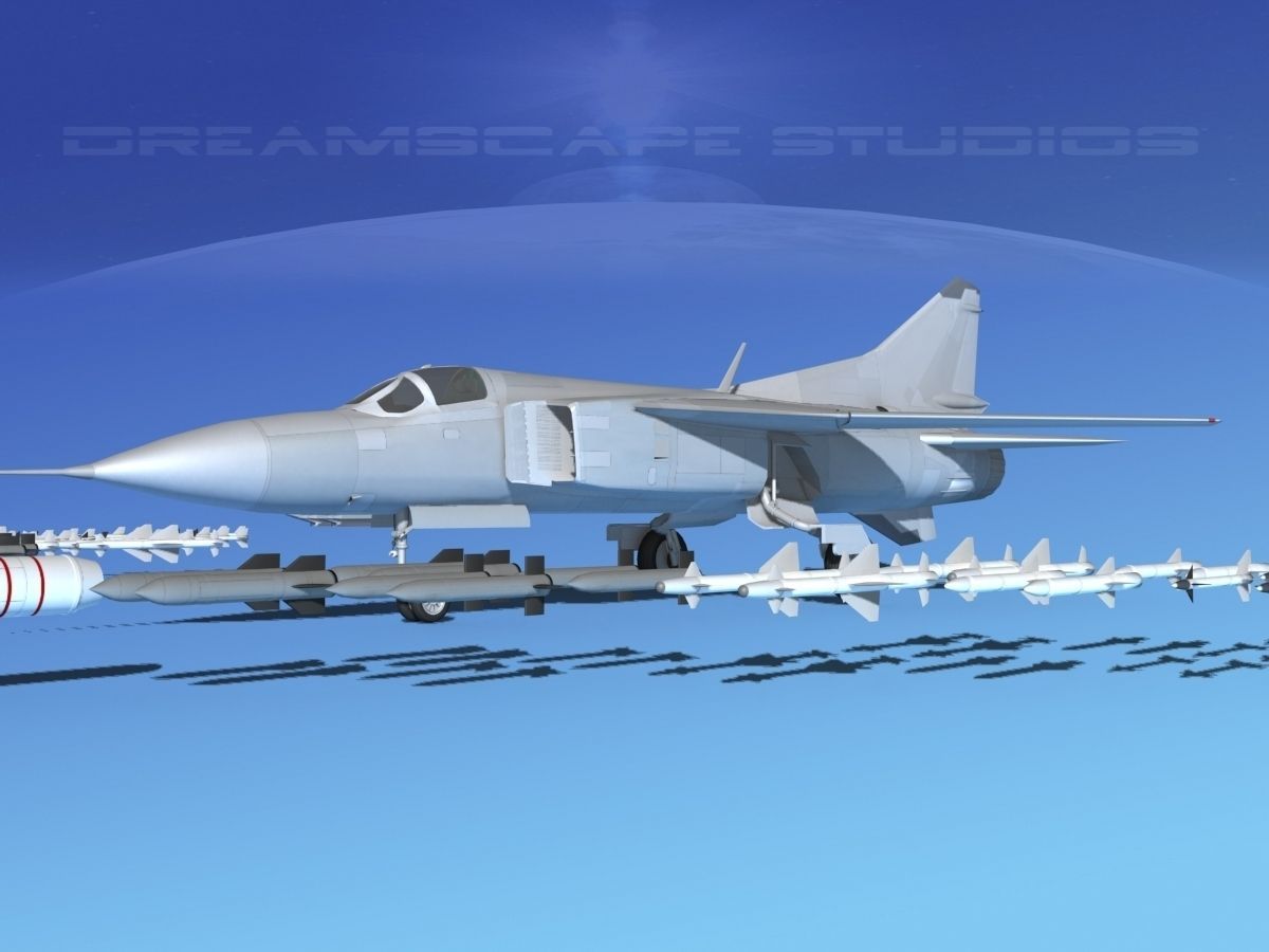Mig-23 Fighter Bare Metal 3D model_14