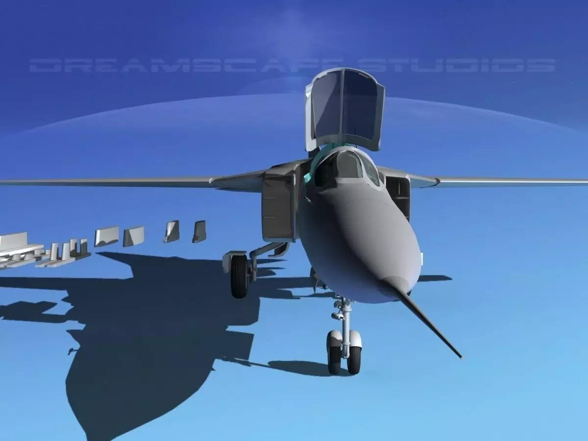 Mig-23 Fighter Bare Metal 3D model_0