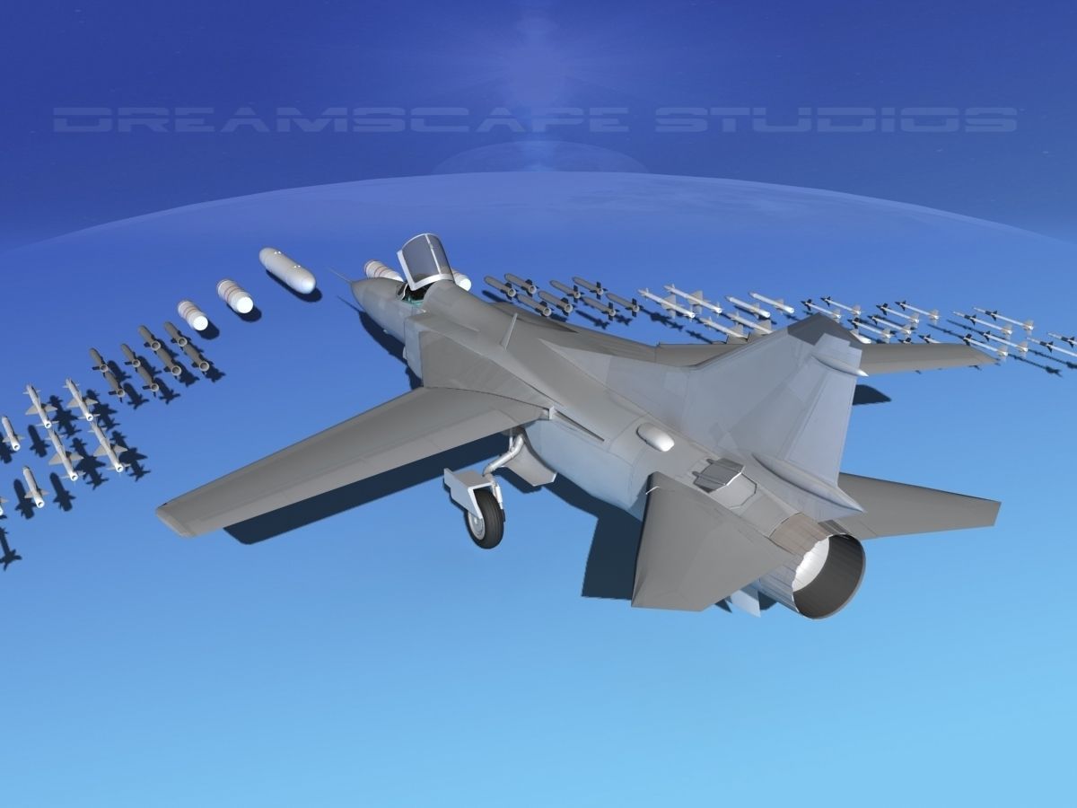 Mig-23 Fighter Bare Metal 3D model_12
