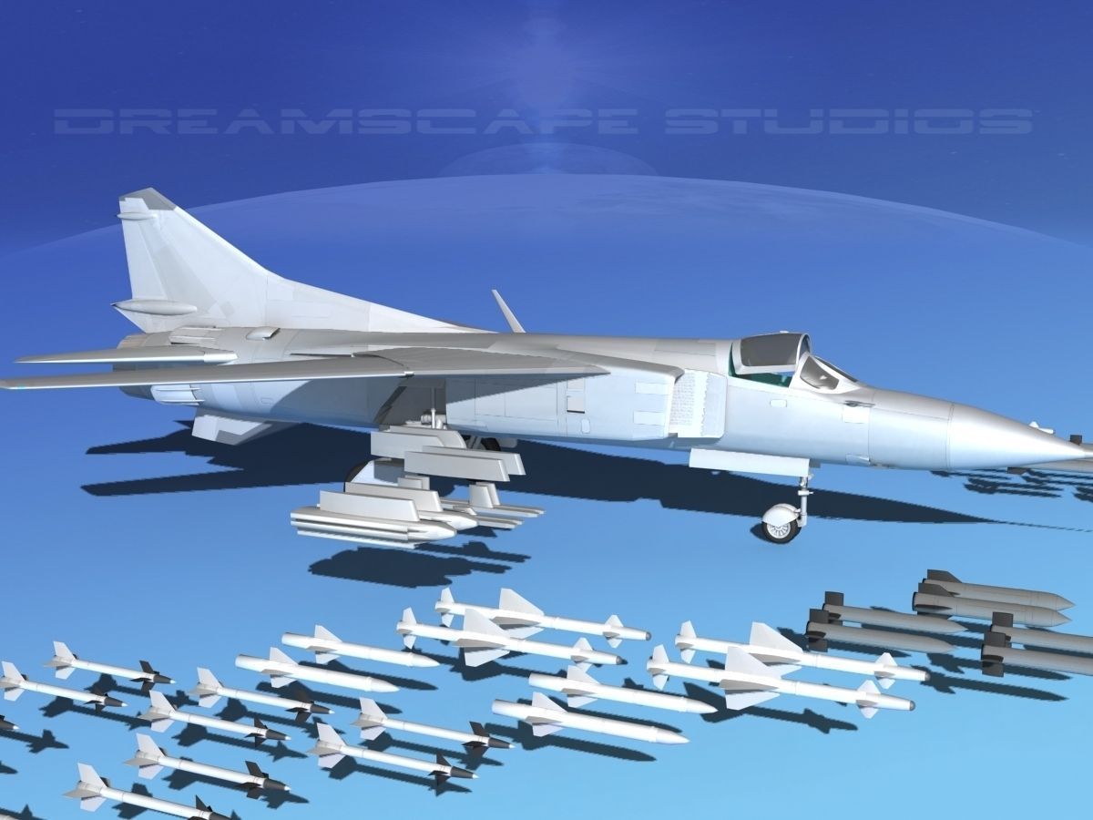 Mig-23 Fighter Bare Metal 3D model_8