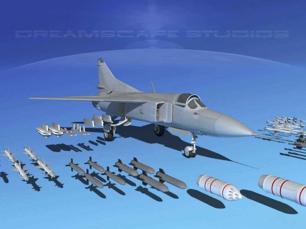 Mig-23 Fighter Bare Metal 3D model_7