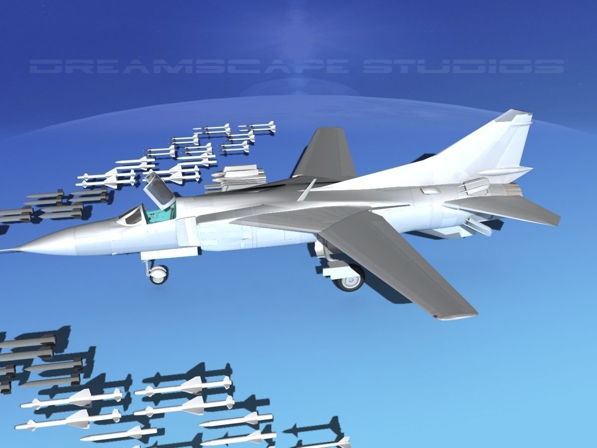 Mig-23 Fighter Bare Metal 3D model_16