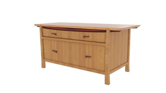 Homestyle Japanese Table Flat  Low-poly 3D model