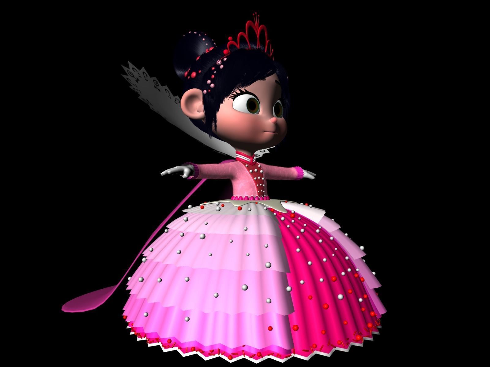 Princess Vanellope von Schweetz Free 3D model_17