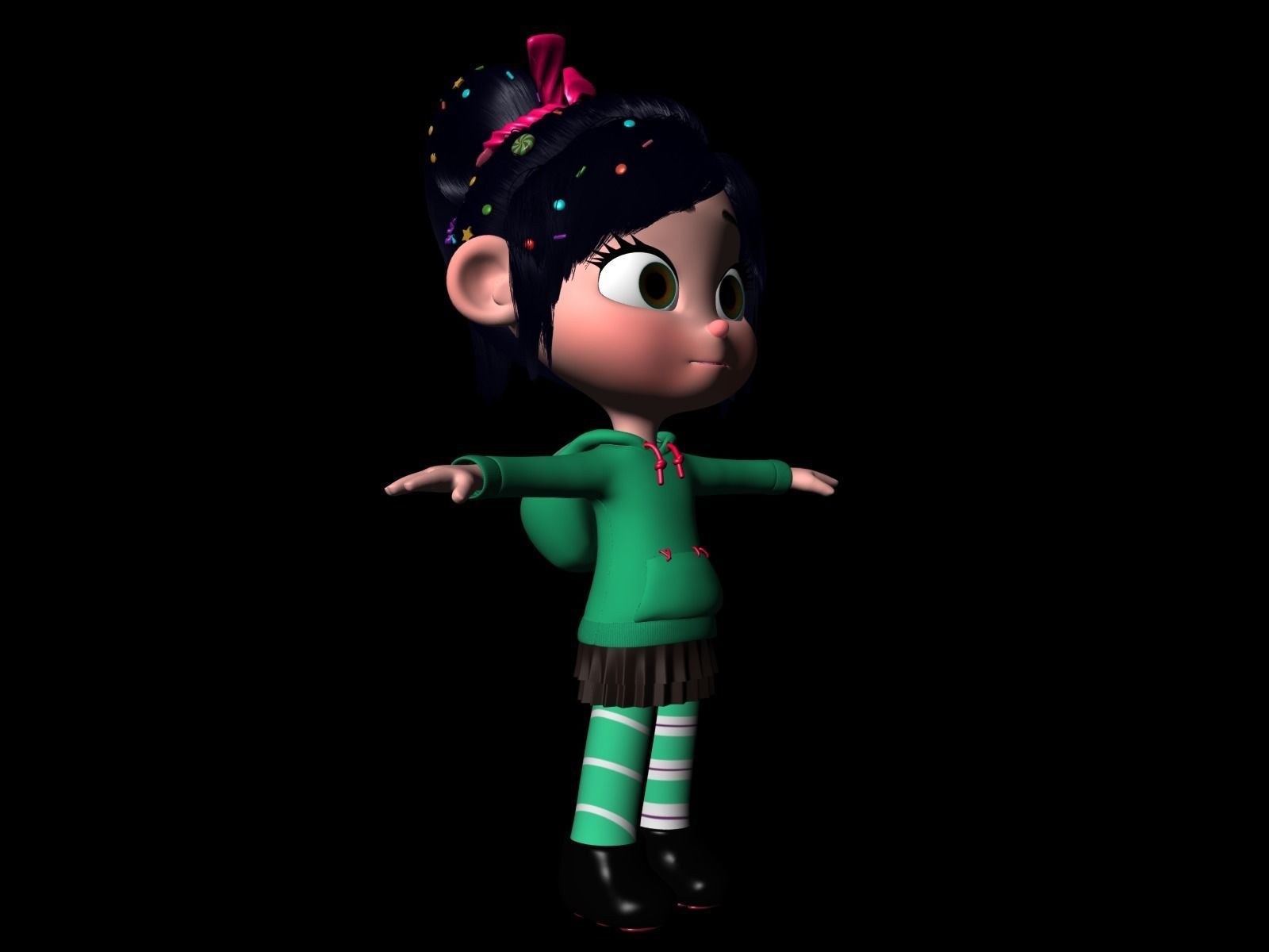 Princess Vanellope von Schweetz Free 3D model_9