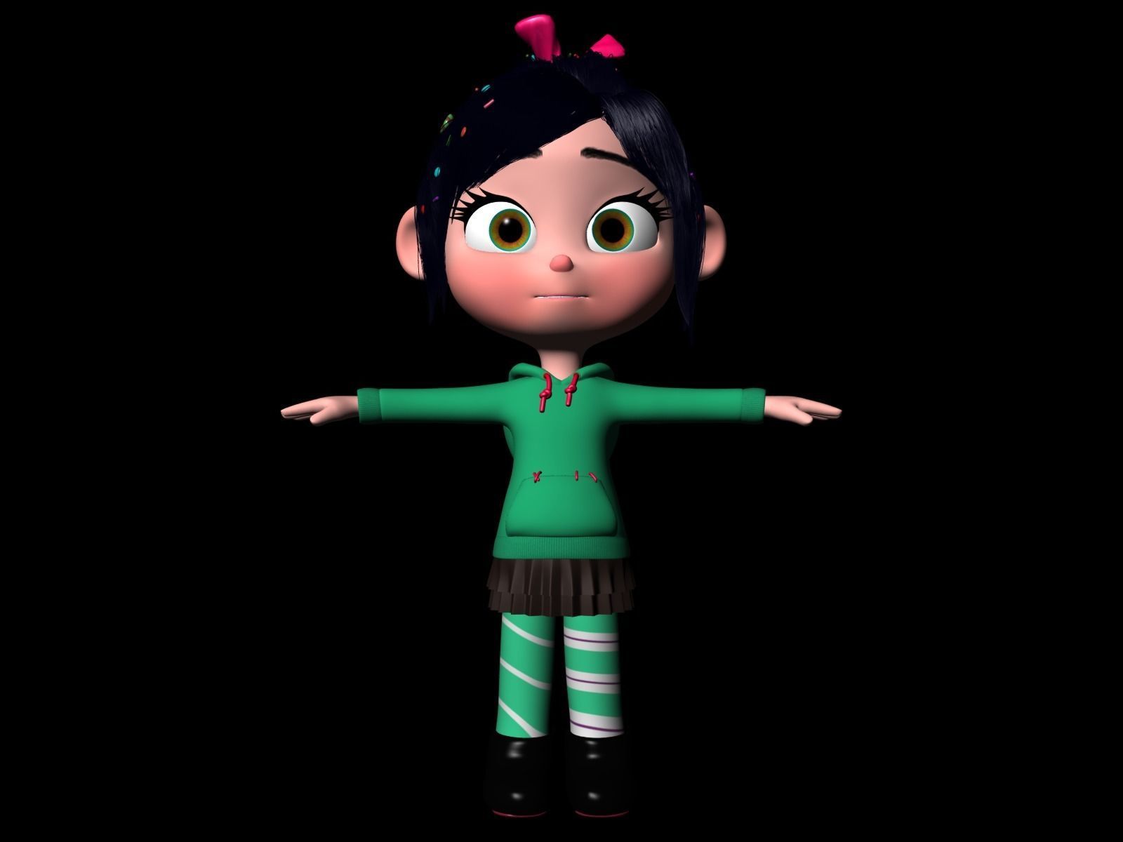 Princess Vanellope von Schweetz Free 3D model_2
