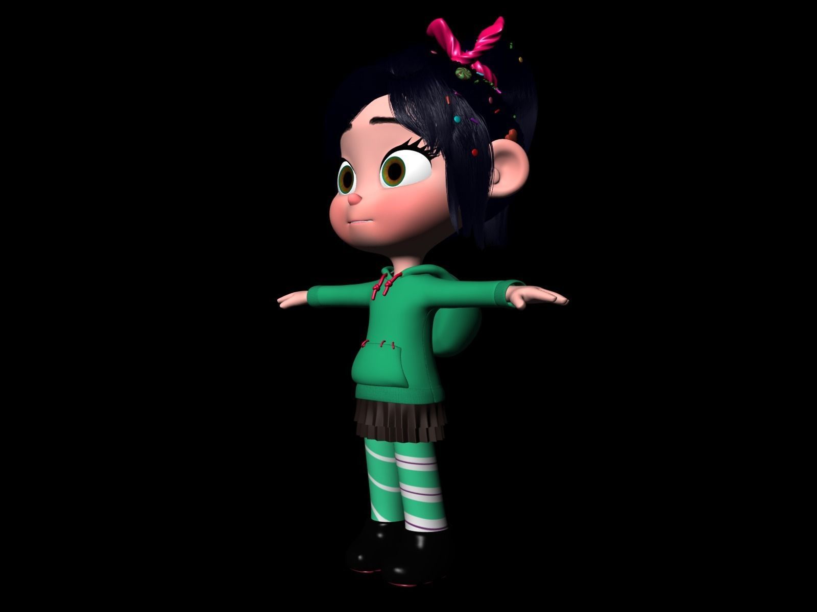 Princess Vanellope von Schweetz Free 3D model_3