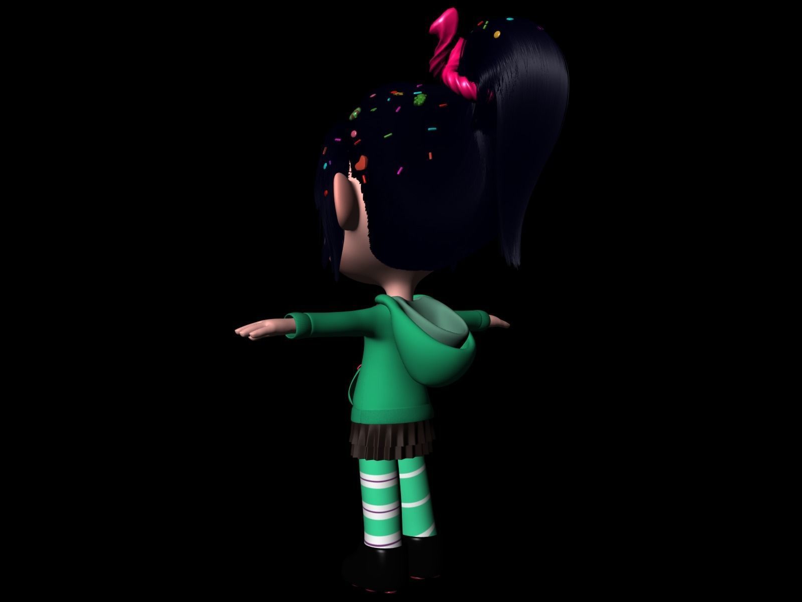 Princess Vanellope von Schweetz Free 3D model_5