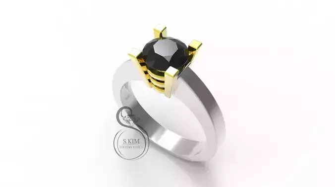 Engagement ring 3D Print Model 3D print model