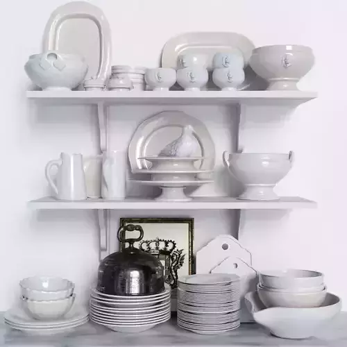 Dishes 8 on shelf