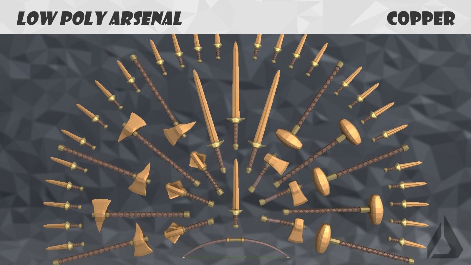 Low Poly Arsenal - Copper Free low-poly 3D model_3