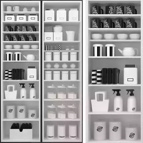 Collection of dishes Modern