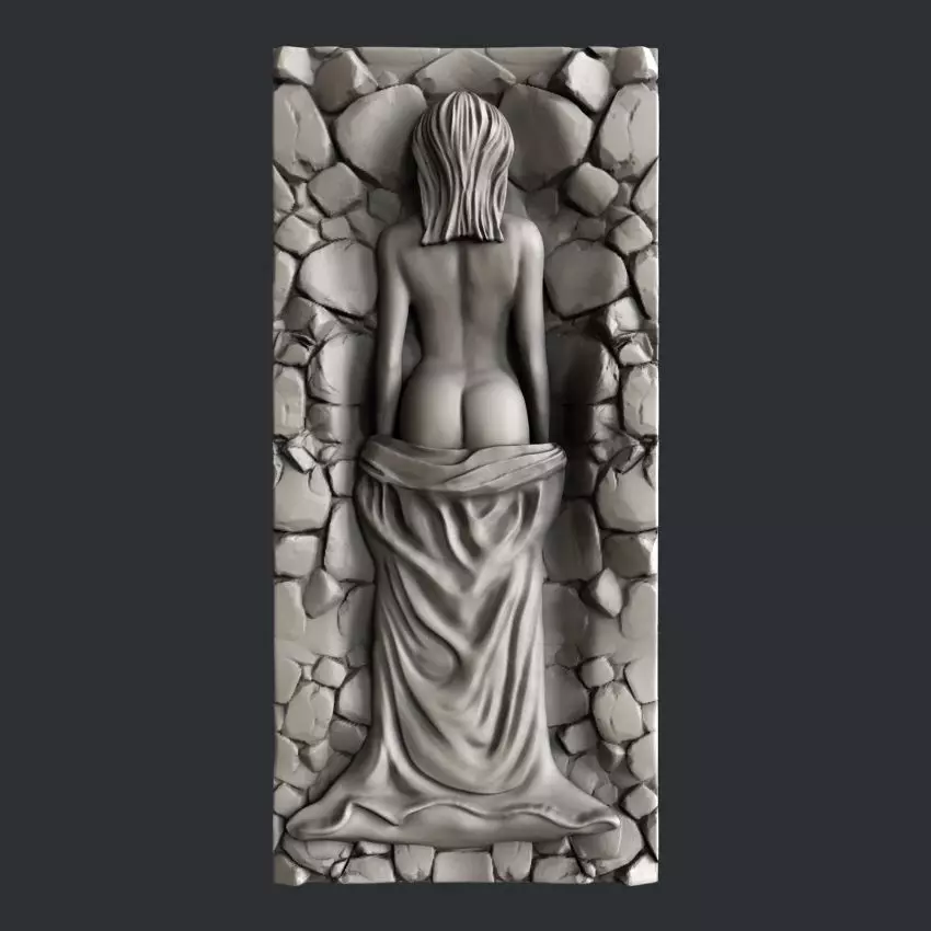 3d STL models for CNC woman 3D model_0