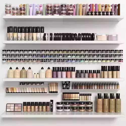 Big set of cosmetics 3D model