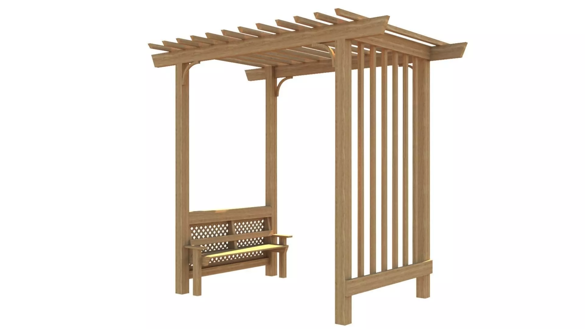 Alcove construction for garden 3D model