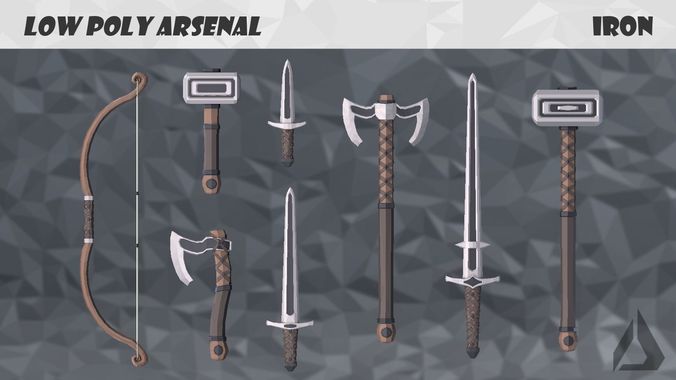 Low Poly Arsenal - Iron Low-poly 3D model