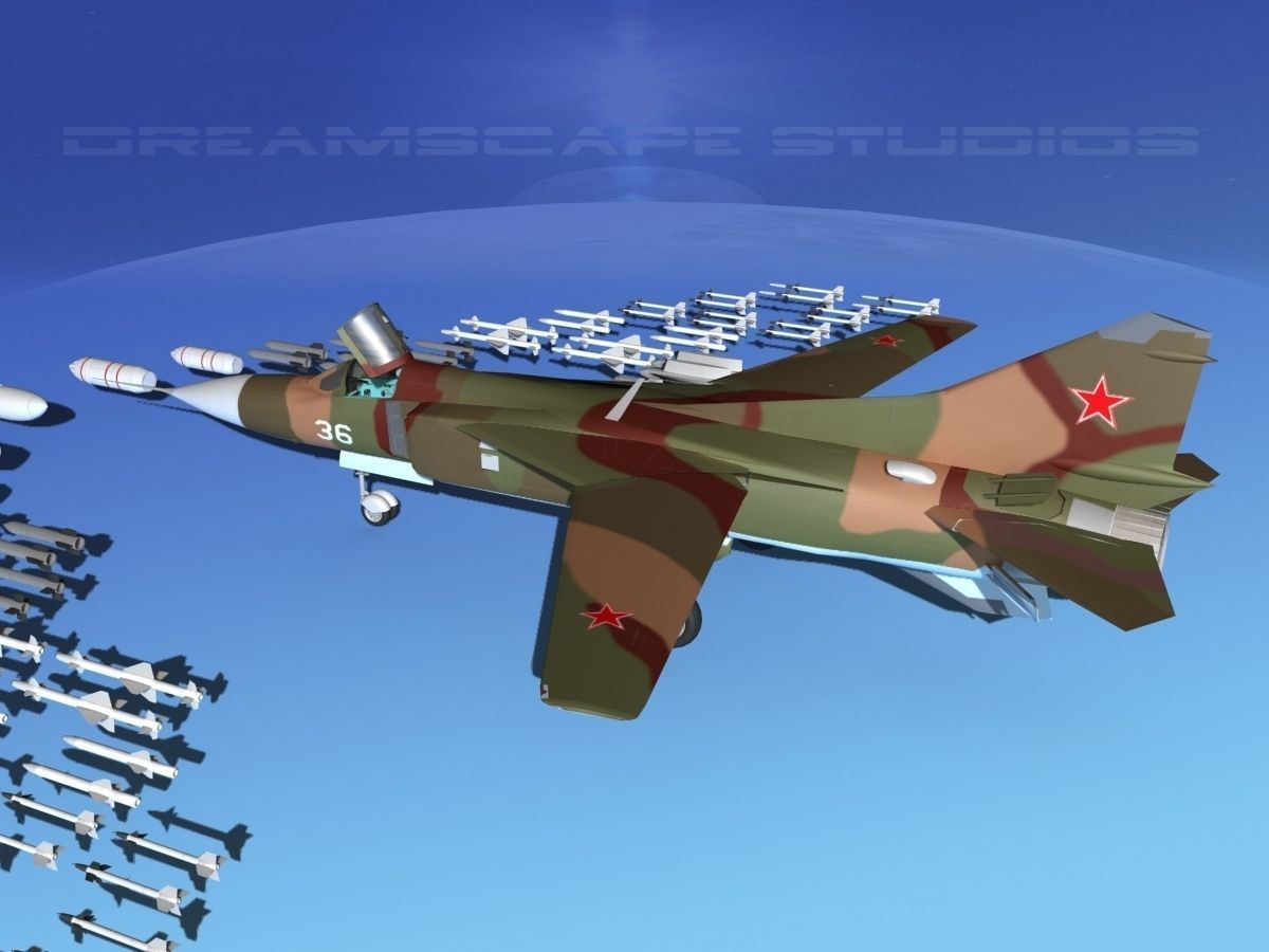 Mig 23 Flogger B V05 Russia 3D model_8