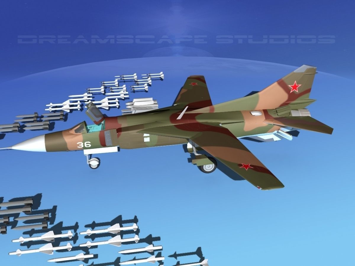 Mig 23 Flogger B V05 Russia 3D model_9