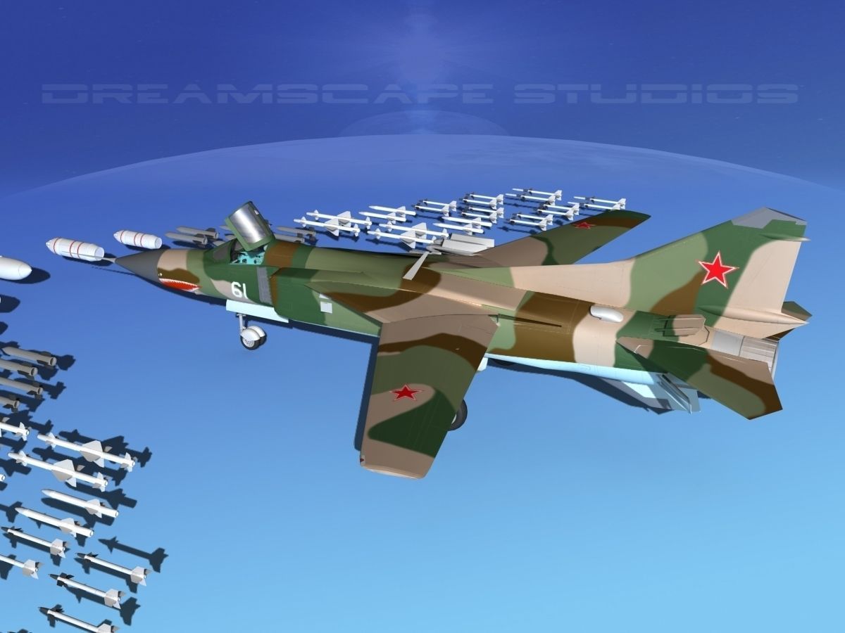 Mig 23 Flogger B V06 Russia 3D model_10