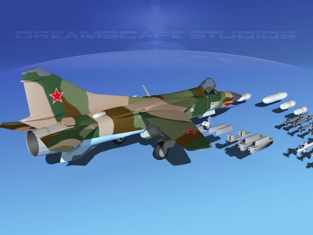 Mig 23 Flogger B V06 Russia 3D model_5