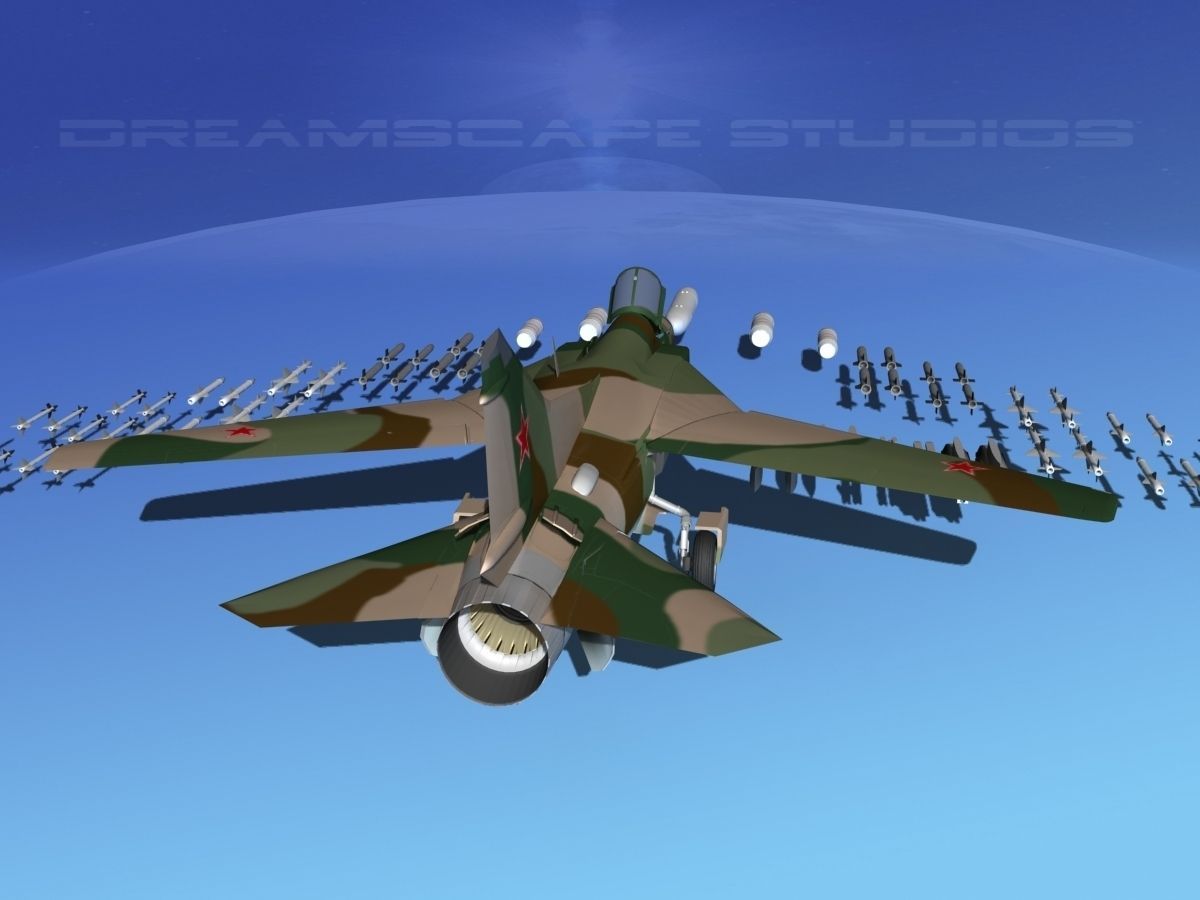 Mig 23 Flogger B V06 Russia 3D model_6