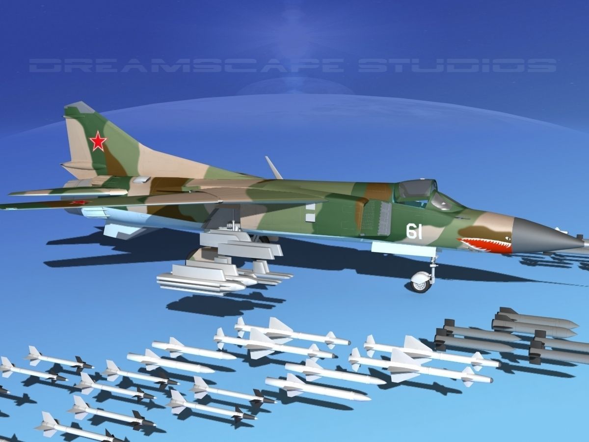 Mig 23 Flogger B V06 Russia 3D model_3