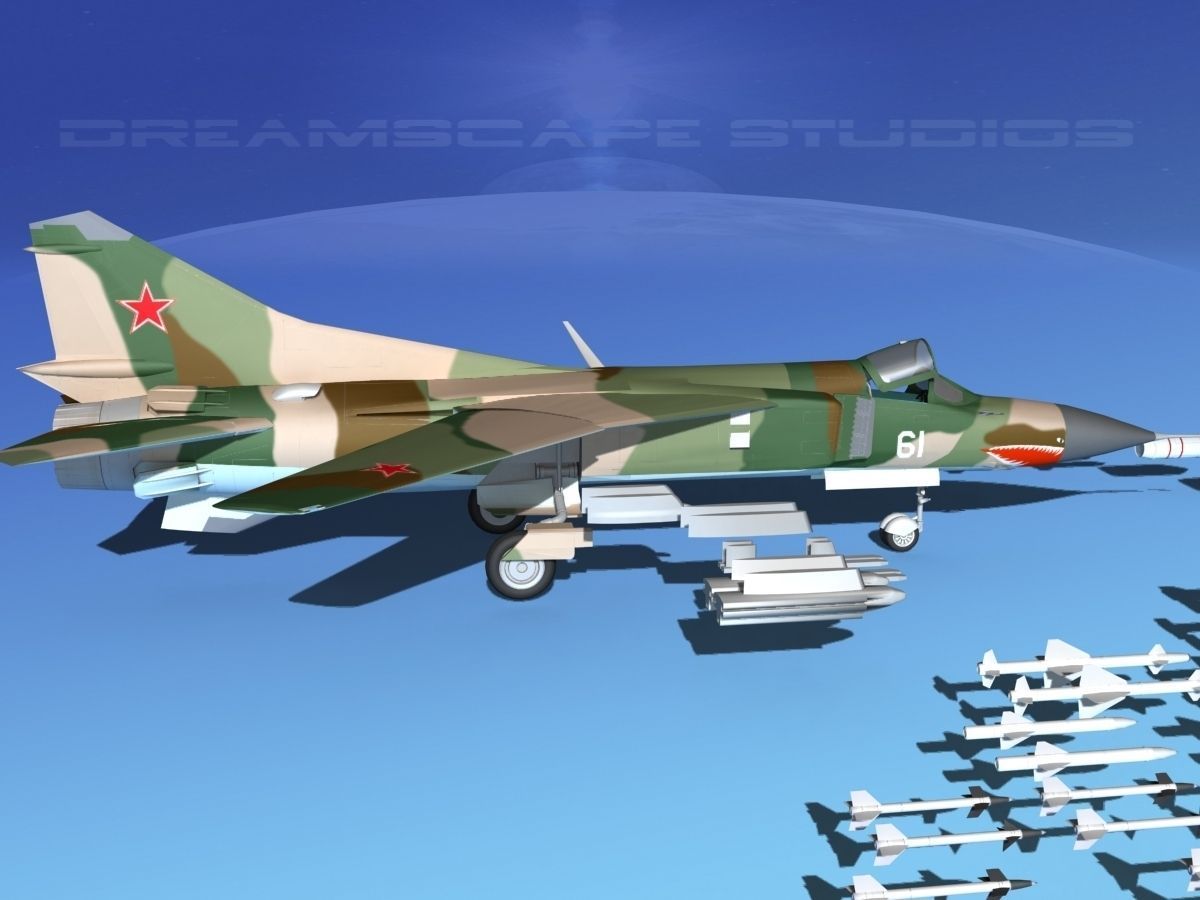Mig 23 Flogger B V06 Russia 3D model_4