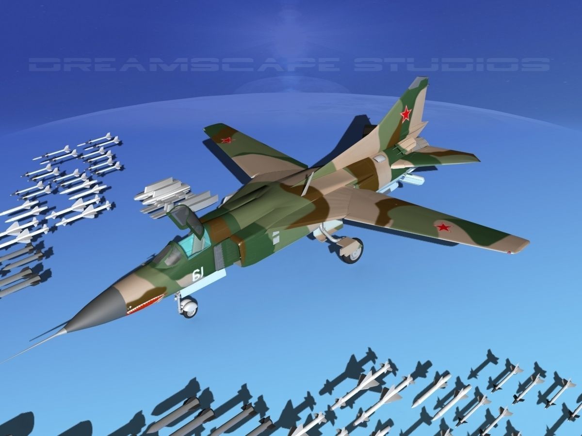 Mig 23 Flogger B V06 Russia 3D model_9