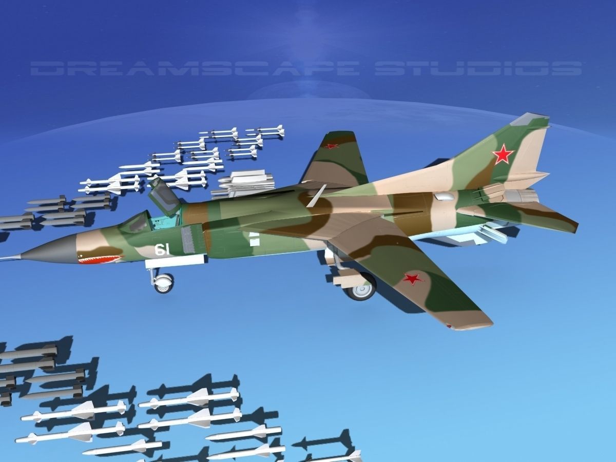 Mig 23 Flogger B V06 Russia 3D model_8